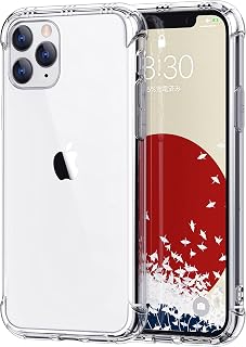 ONES Transparent Cover for iPhone 11 Pro Max · Shockproof Airbag, Speaker Resonance, Military Protection for Camera Screen, Anti-Slip, Hole, Strap, Thin Soft Silicone Case