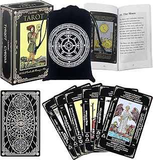 Tarot Cards Deck with Guidebook & Carry Bag - 78 Original Tarot Cards Deck, Smith Classic Artwork, Traditional Standard Tarot Decks, Fortune Telling Game for Beginners & Expert Readers