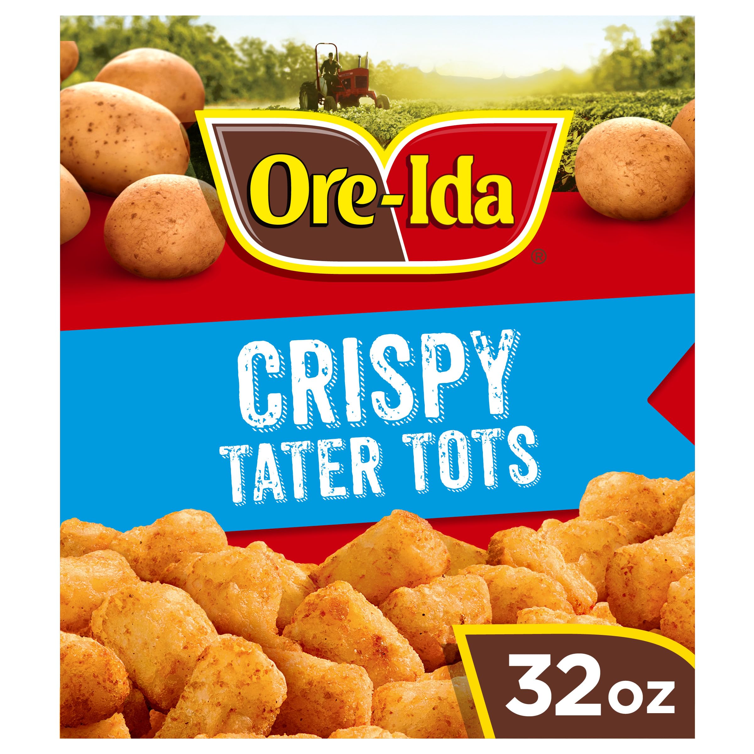Ore-Ida Seasoned Shredded Frozen Crispy Tater Tots, 32 oz Bag | for Easy Snacks 