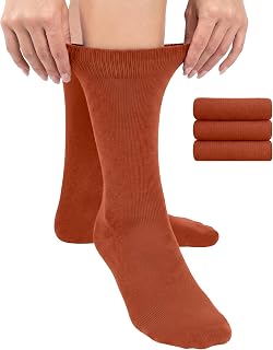 HUGH UGOLI Womens Soft Bamboo Dress Socks & Thin, Crew, Socks for Business, Trouser, Casual, Non-Binding, 3 Pairs