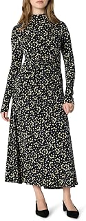 Amazon Essentials Women's Long Sleeve Stretch Knit Evasé Dress