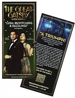 Jeremy Jordan "THE GREAT GATSBY" Eva Noblezada/Kait Kerrigan/Jason Howland/Nathan Tysen 2024 Broadway Musical Advertising Flyer