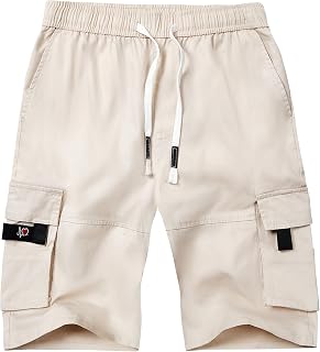 ELETOP Mens Cotton Cargo Shorts Casual Big and Tall Work Shorts