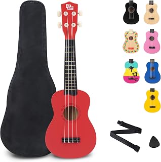 CB SKY 21" (53cm) Soprano Ukulele for Kids/Beginners - Red