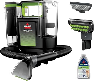 BISSELL Little Green Max Pet Portable Carpet Cleaner, 3860 | Self-Cleaning Tough Stain Tool & Pet Hair Removal Tool; car/auto detailing; deep upholstery cleaning