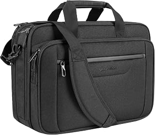VANKEAN 17.3" Expandable Laptop Briefcase for Travel & Business | Multi Functional Compartment,Padded Shoulder Strap,Convenient Luggage Strap,Water-Repellent Fabric,Padded Laptop Compartment