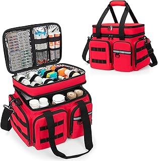 Medicine Organizer Bag with Insulated Pocket, Black (Bag Only)