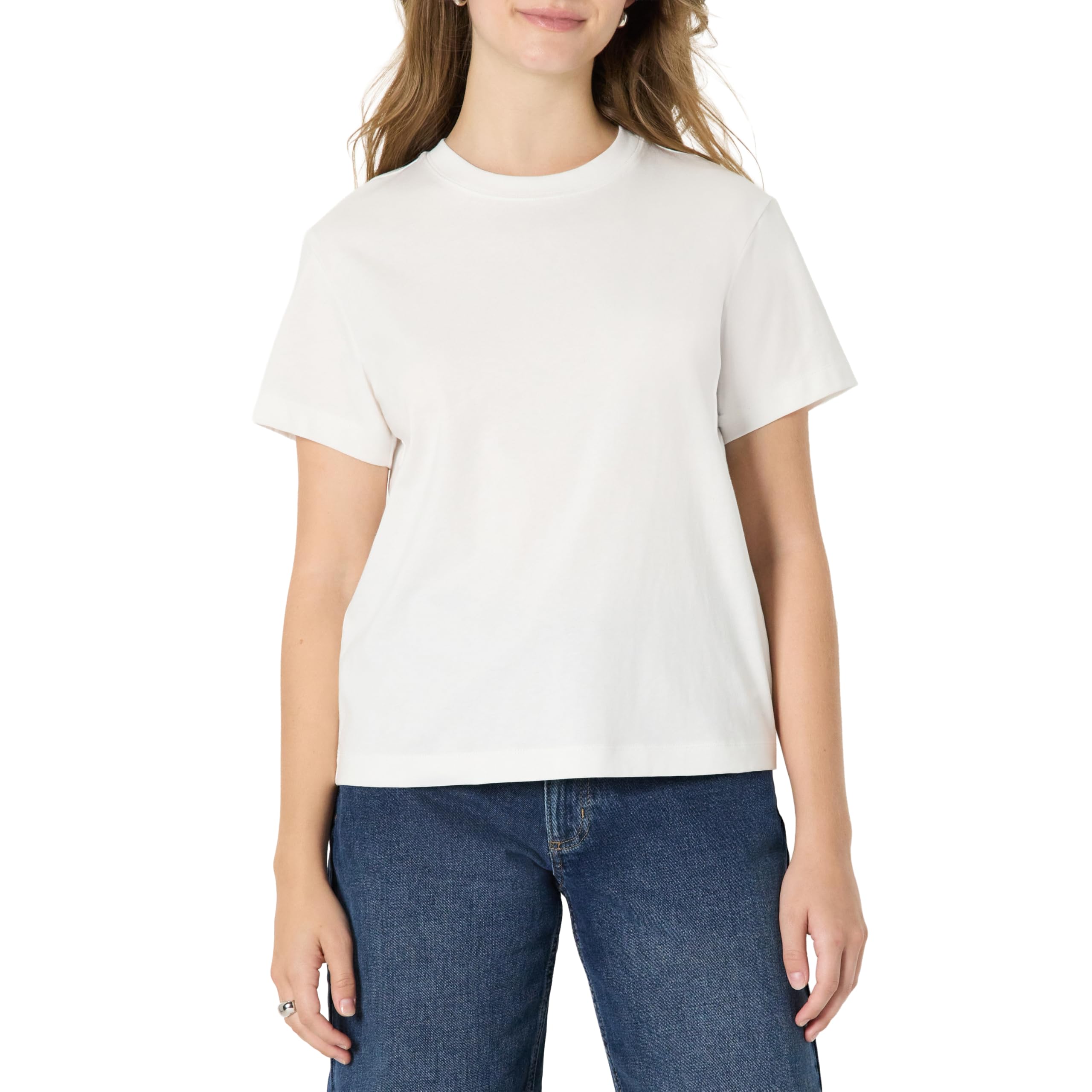 Amazon Essentials Women's Loose Fit Round Neck Cotton T-Shirt