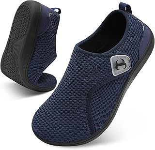 JOINFREE Womens Barefoot Walking Shoes Wide Fit Easy Slip-On Casual Trainer | Wide Toe Box, Adjustable Hook and Loop Strap, Breathable Upper, Zero Drop Sole for Swollen Feet, Pregnancy and Elderly