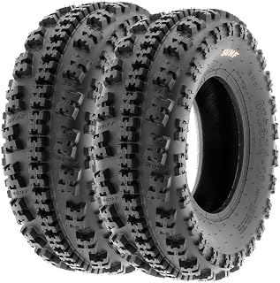 SunF ATV UTV Knobby Sport Tires 21x7-10,6 PR Tubeless A027, Set of 2