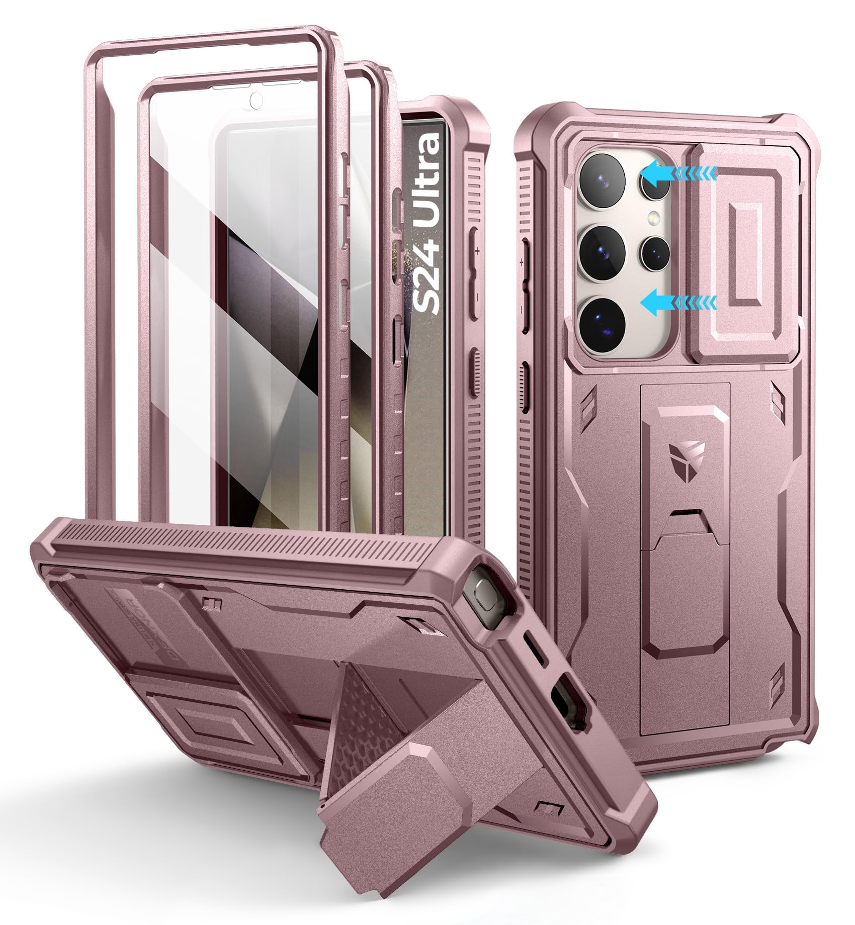 Dexnor per Cover Samsung Galaxy S24 Ultra con Copertura integrata della fotocame
