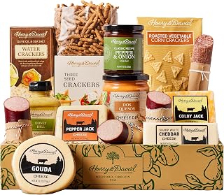 Harry & David Ultimate Meat And Cheese Gift Box, Charcuterie Food Basket | Salami & Cheese Gifts for Men & Adults, Birthday, Thank You & Housewarming with Summer Sausage, Gouda, Crackers & Relish