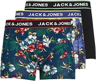 JACK & JONES Men’s Denim Boxer Shorts, Pack of 3