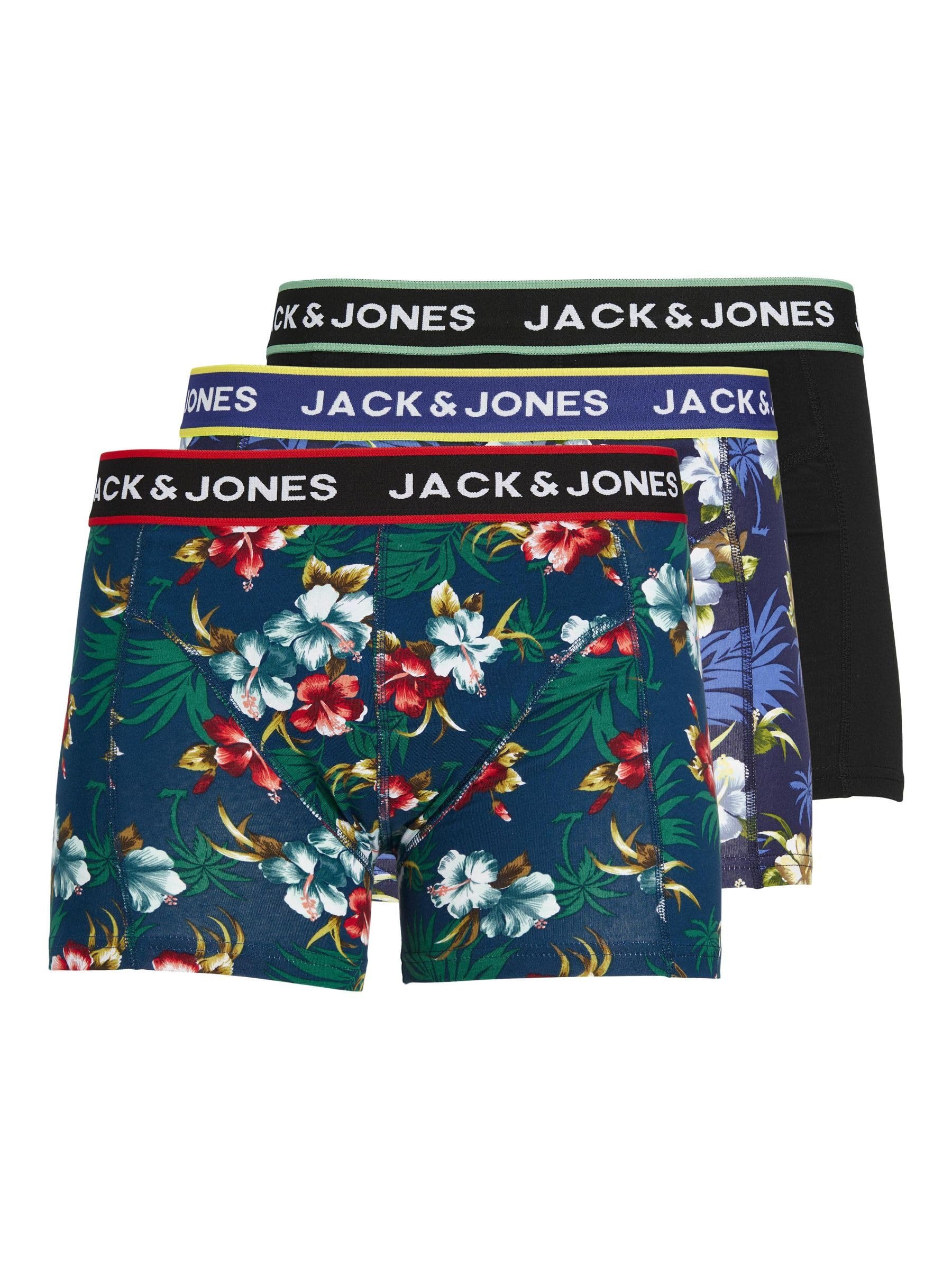 JACK & JONES Men’s Denim Boxer Shorts, Pack of 3