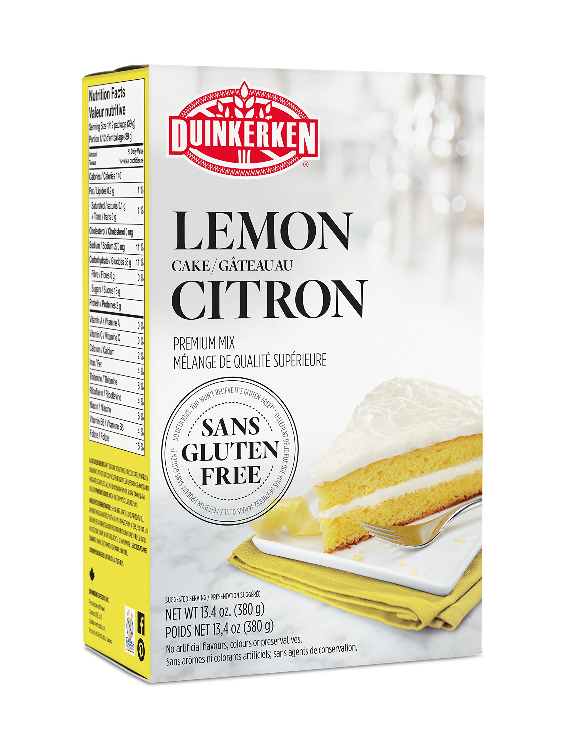 Gluten Free Lemon Cake Mix by Duinkerken - Gluten Free Cake Mix - Made with All 