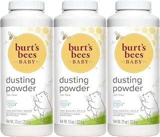 Burt's Bees Baby Powder, Hypoallergenic Dusting Powder, Non-Irritating, Calming Skin Care, All Natural, Talc Free,7.5 Ounce (Pack of 3)
