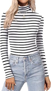Zeagoo Women's Turtleneck Long Sleeve Thermal Pullover Winter Thin T-Shirt