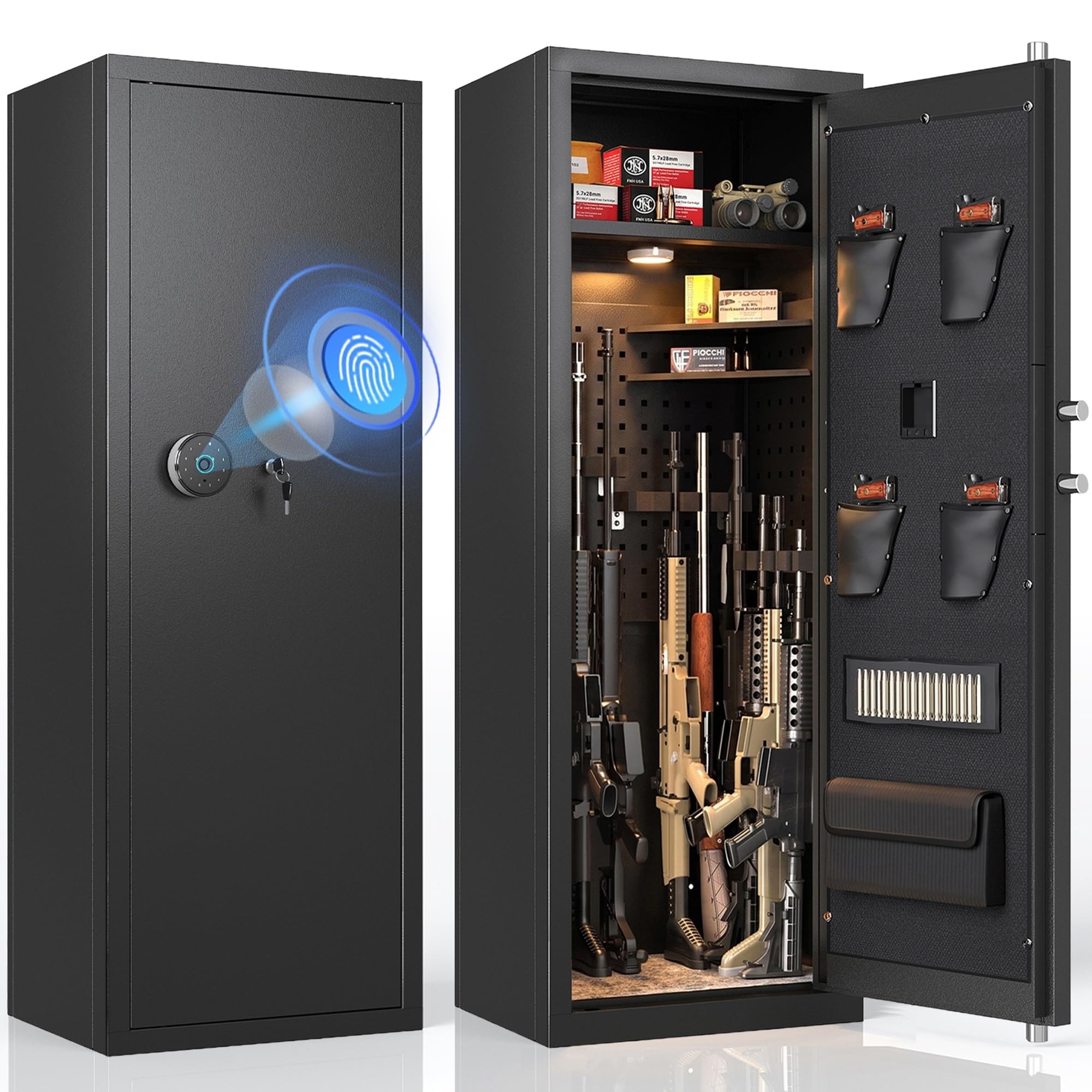 KAER Biometric Gun Safe for Rifles and Pistols, 12-15 Rifle Safe Quick Access (F