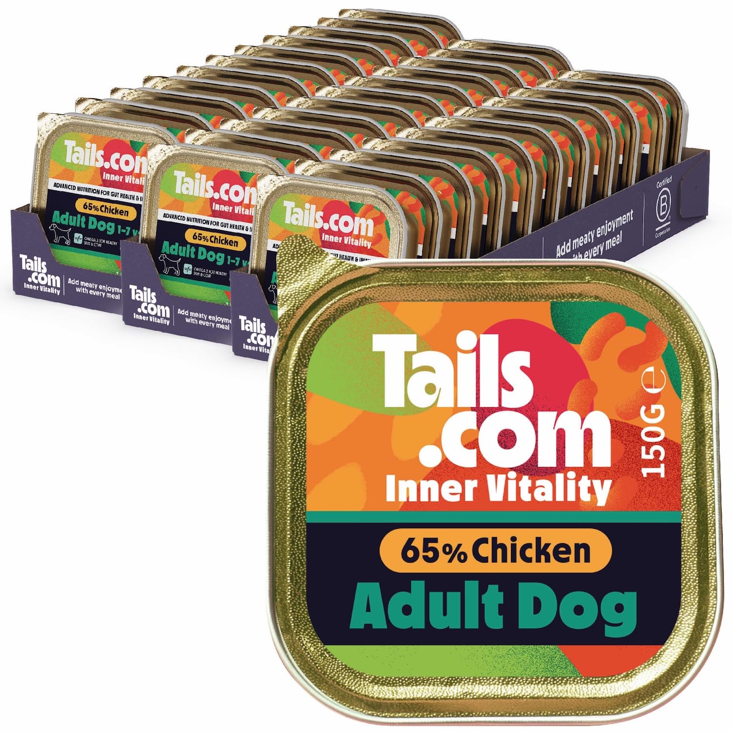Tails.com • Wet Dog Food • 33x150g Chicken • Adult • Hypoallergenic