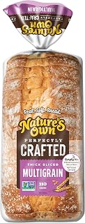 Nature's Own Perfectly Crafted Multigrain Bread, Thick Sliced Non-GMO Sandwich Bread, 22 oz Loaf