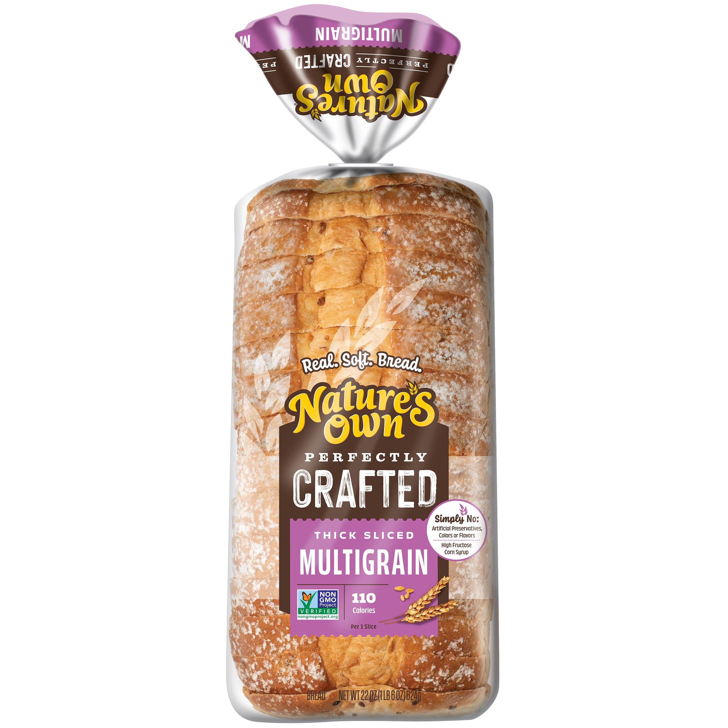 Nature's Own Perfectly Crafted Multigrain Bread, Thick Sliced Non-GMO Sandwich B