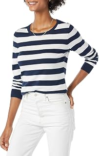 Amazon Essentials Women's Long-Sleeve Lightweight Crewneck Sweater, Flattering (Available in Plus Size)