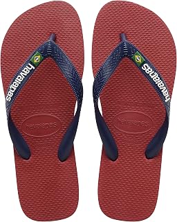 Havaianas - Brasil, Classic Flip Flops, Comfortable and Durable, 1998 World Cup Tribute, Brazil Flag Straps, Non-Slip Sole in Brazil Colours, Unisex Adults