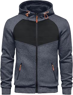 CTU Mens Zip Up Fleece Hoodie with Zipper Pockets