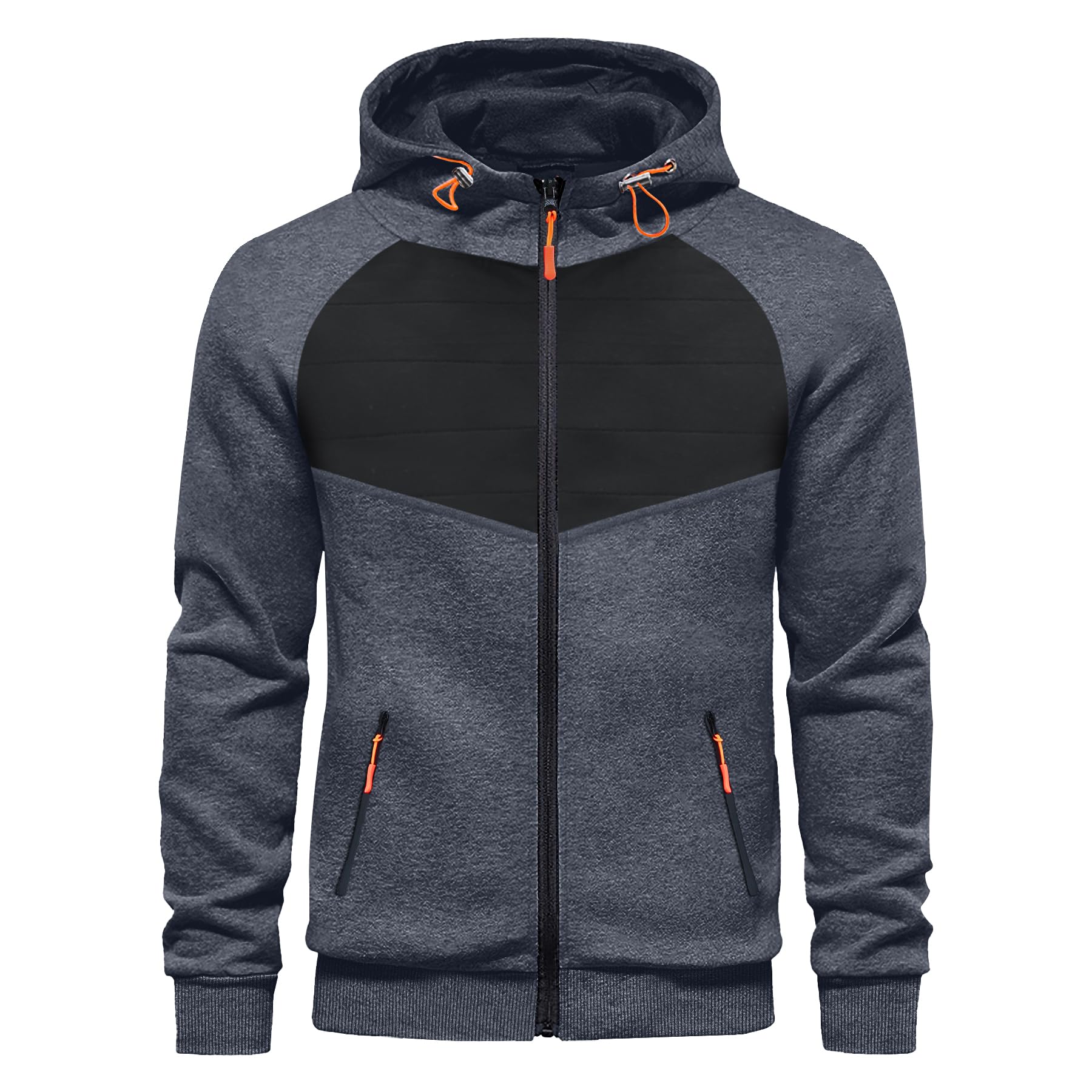 CTU Mens Zip Up Fleece Hoodie with Zipper Pockets
