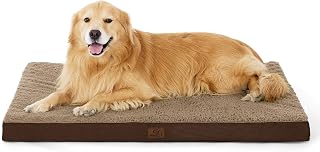 Bedsure Orthopedic Dog Bed with Washable Cover for Large, 112x81cm Brown