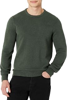 Amazon Essentials Men's Cable Knit Long-Sleeve Crewneck Sweater, 100% Cotton, Big & Tall Options Available