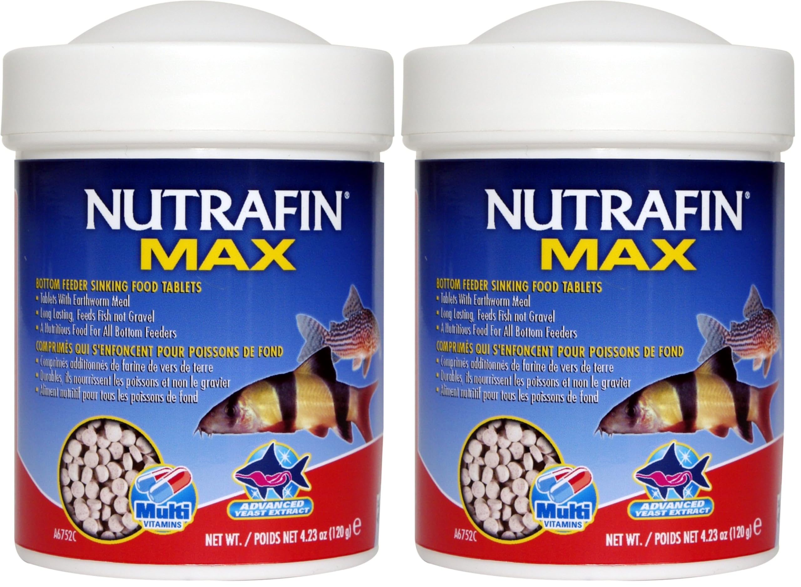 Nutrafin Max Bottom Feeder Sinking Food Tablets - 120 g (4.23 oz) (Pack of 2)