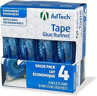AdTech 5603 Permanent Crafter's Tape, 0.31" x 315", Pack of 4