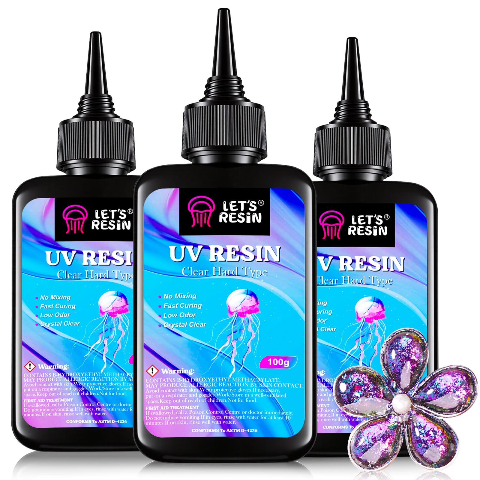 LET'S RESIN UV Resin, 300g Hard Resin Kit for Craft, Casting, Silicone Mold | Cr