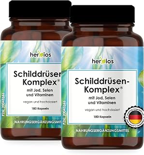 Schilddrüsen Komplex mit Jod, Selen & L-Tyrosin hochdosiert (Packung mit 2)