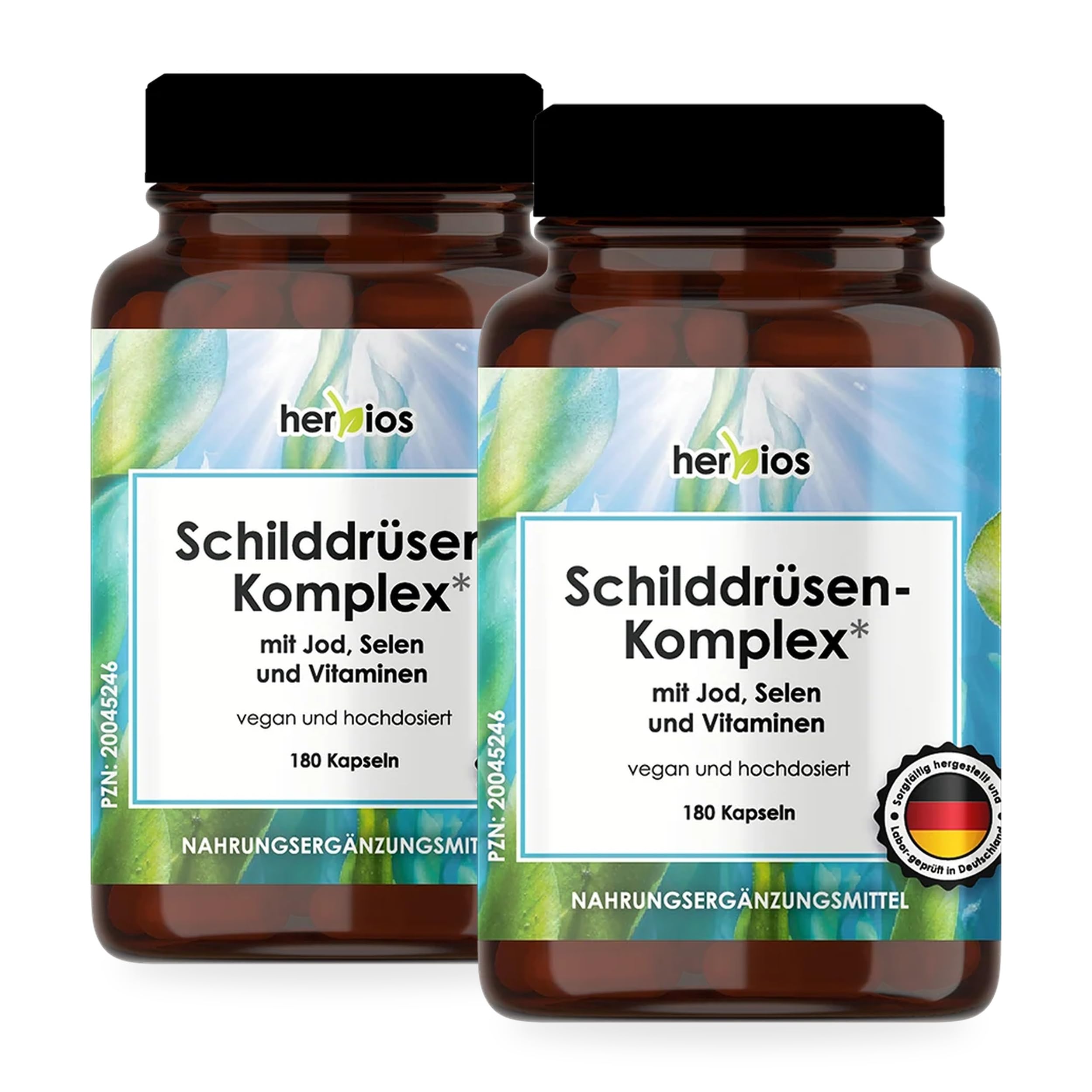Schilddrüsen Komplex mit Jod, Selen & L-Tyrosin hochdosiert (Packung mit 2)