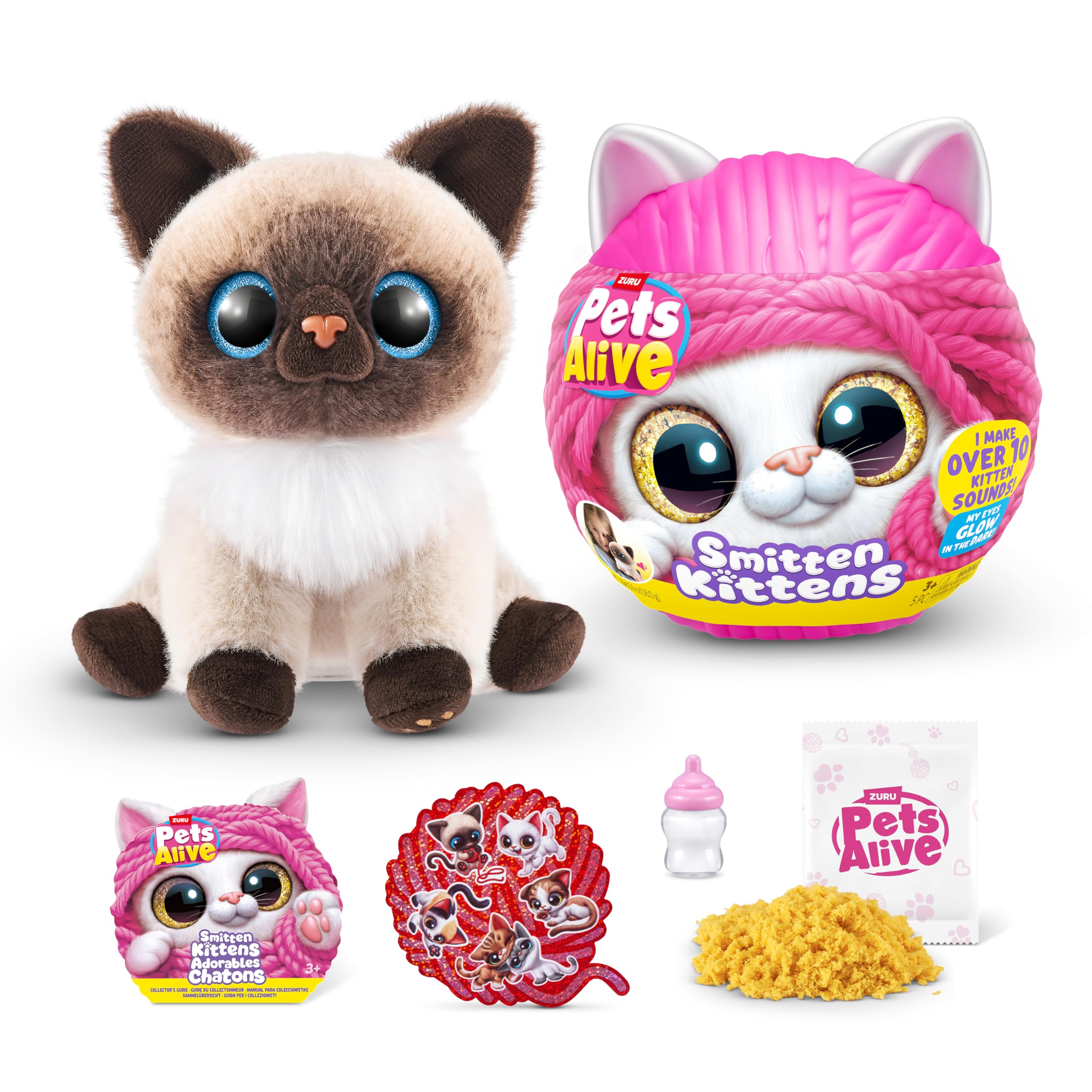 Pets Alive Smitten Kittens Surprise (Siamese Cat Mooloo) by ZURU Nurture Play So