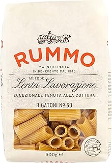 Rummo, Rigatoni No. 50, Authentic Italian Pasta Made with Durum Semolina Wheat, 500g (Pack of 1)