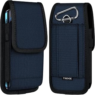 ykooe Funda de nailon para teléfono celular compatible con Galaxy S24 Ultra S23 Ultra S22 Ultra A14 A13 Moto G Stylus G Play 2023 G Power 5G Edge+ Pixel 7 Pro TCL, azul - XXL