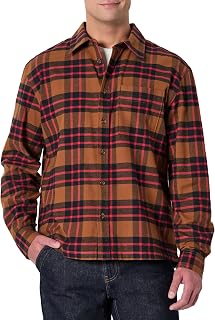Amazon Essentials Men's Relaxed Fit Long Sleeve Flannel Shirt