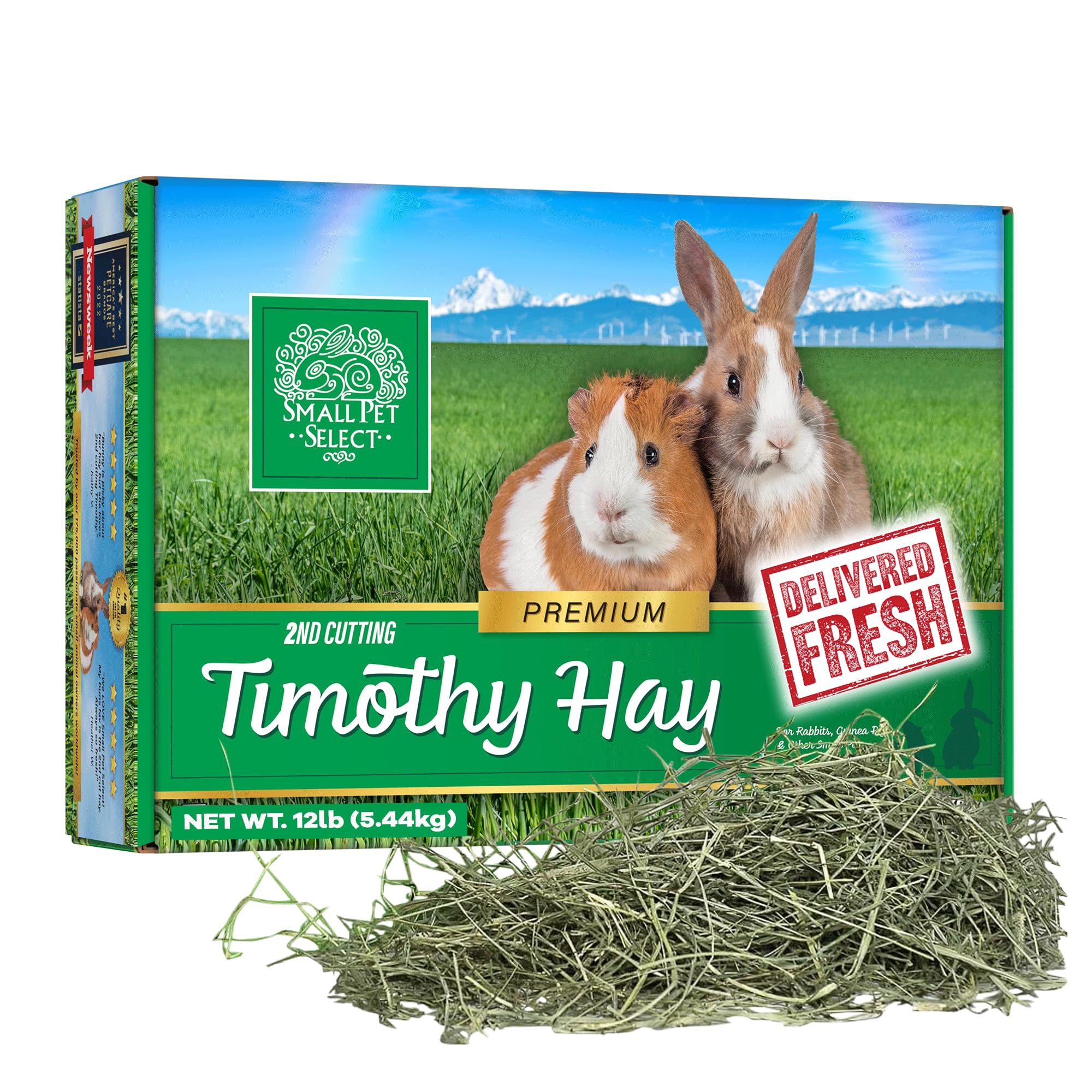Small Pet Select 2nd Cutting Perfect Blend Timothy Hay Pet Food for Rabbits, Gui