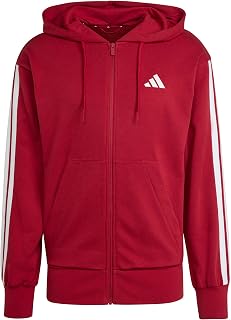 adidas Men's Essential Three Stripes French Terry Fullzip Hoodie