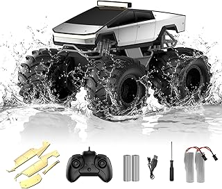 Amphibious Remote Control Car, 1:18 Monster Truck Toys for Boys RC Cars | 2.4 GHz Waterproof RC Trucks, 4WD All Terrain Off-Road Pickup, Kids Christmas Birthday Gifts Present Boys Girls Toys Ages 6+