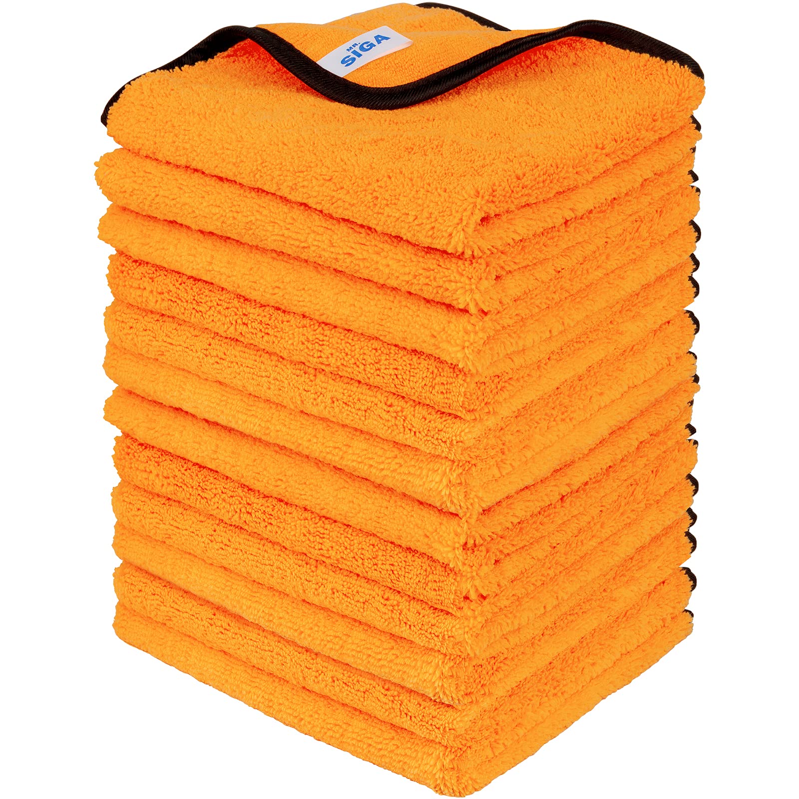 MR.SIGA Professional Microfiber Towels for Cars, Scratch Free, 12 Pack | Dual-si
