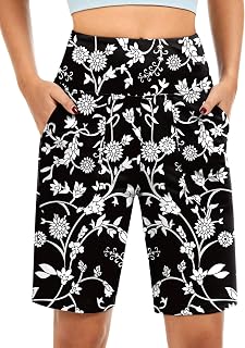 Blouty Women's 9" Long Bermuda Shorts with Pockets