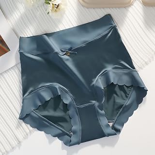 Mutandine da donna in raso, biancheria intima, sexy, incrociate, in pizzo, copertura completa, mutandine hipster, lingerie slip