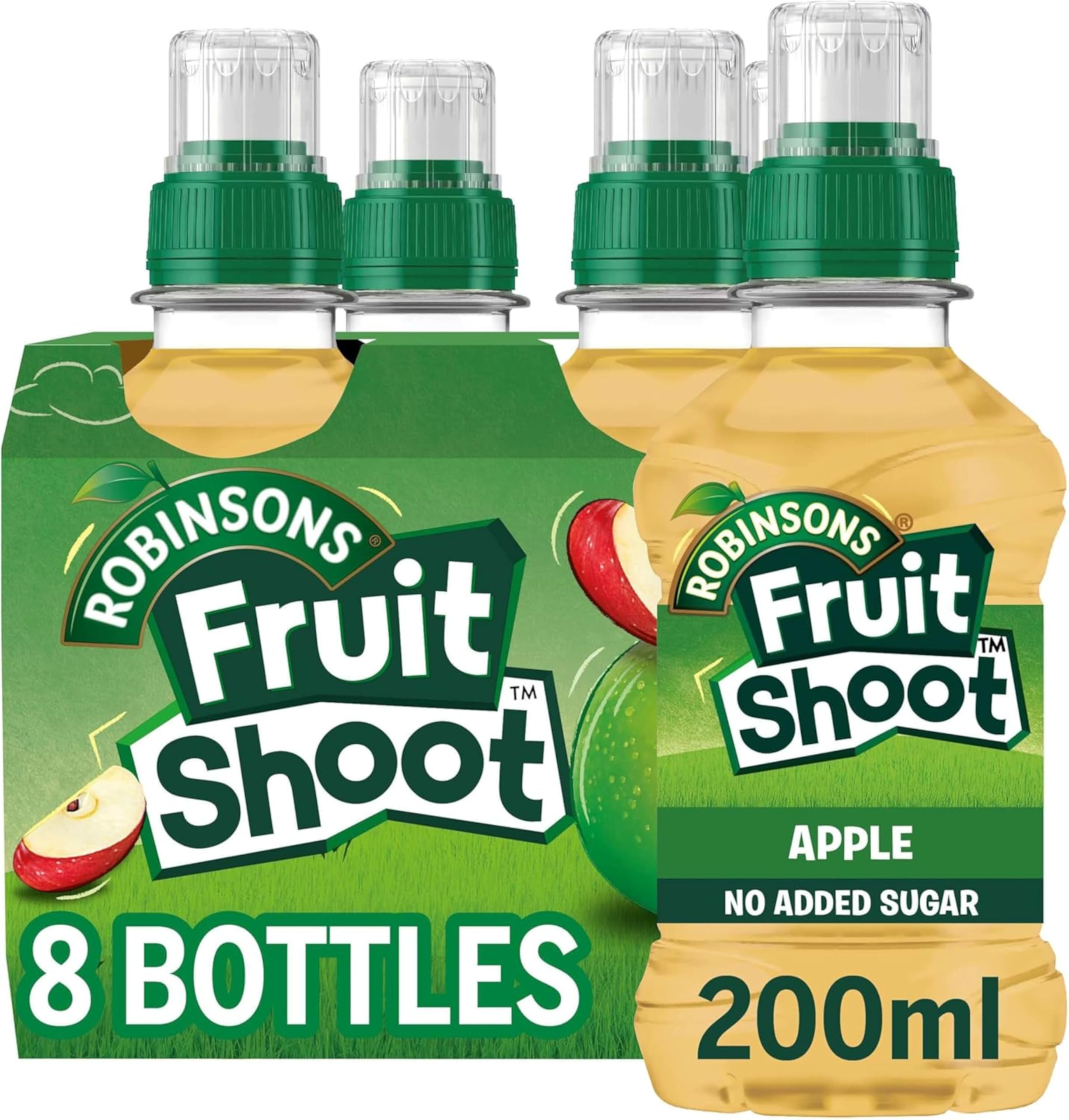 Robinsons Fruit Shoot Apple | Kids Juice | 200ml Bottle | 8 Pack | No added suga