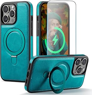 for iPhone 13 Pro Max Case with Stand Compatible Magsafe, Green