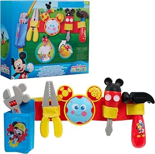 Disney Mickey Toodles Talk'n Toolbelt Kids Play Tool Accessories | Pretend Play Toy Tool Set with Mousekatools, Sounds & Phrases, Holiday Stocking Stuffers, Gifts, Presents, Kids Ages 3+
