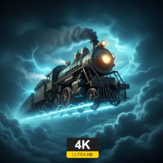 Lightning Steam Train 4K – Fantasy Sky Screensaver